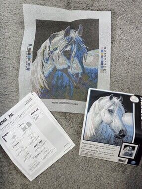 Dimensions 'Gentle Strength' White Horse Needlepoint YARN NOT INCLUDED